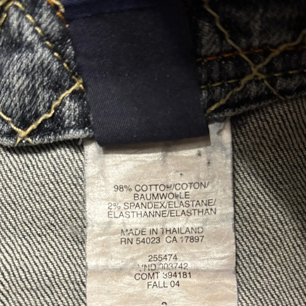 GAP Y2K Denim Mini Low Rise Full Snap Button Front Casual Jean Skirt - Picture 9 of 11